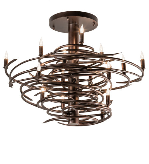 Meyda Tiffany 214928 15 Light Chandelier, Mahogany Bronze