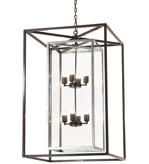 Meyda Tiffany 215083 Eight Light Pendant, Timeless Bronze/Extreme Chrome