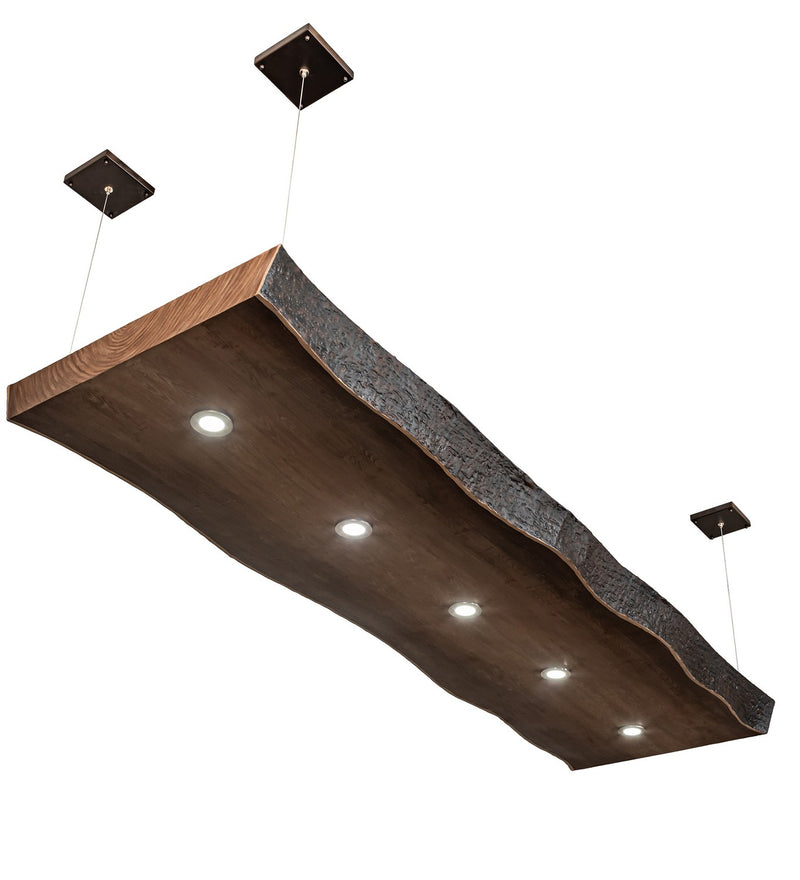 Meyda Tiffany 215293 Five Light Pendant, Faux Raw Wood