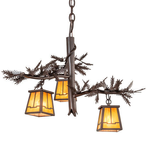 Meyda Tiffany 215312 Three Light Chandelier, Cafe Noir