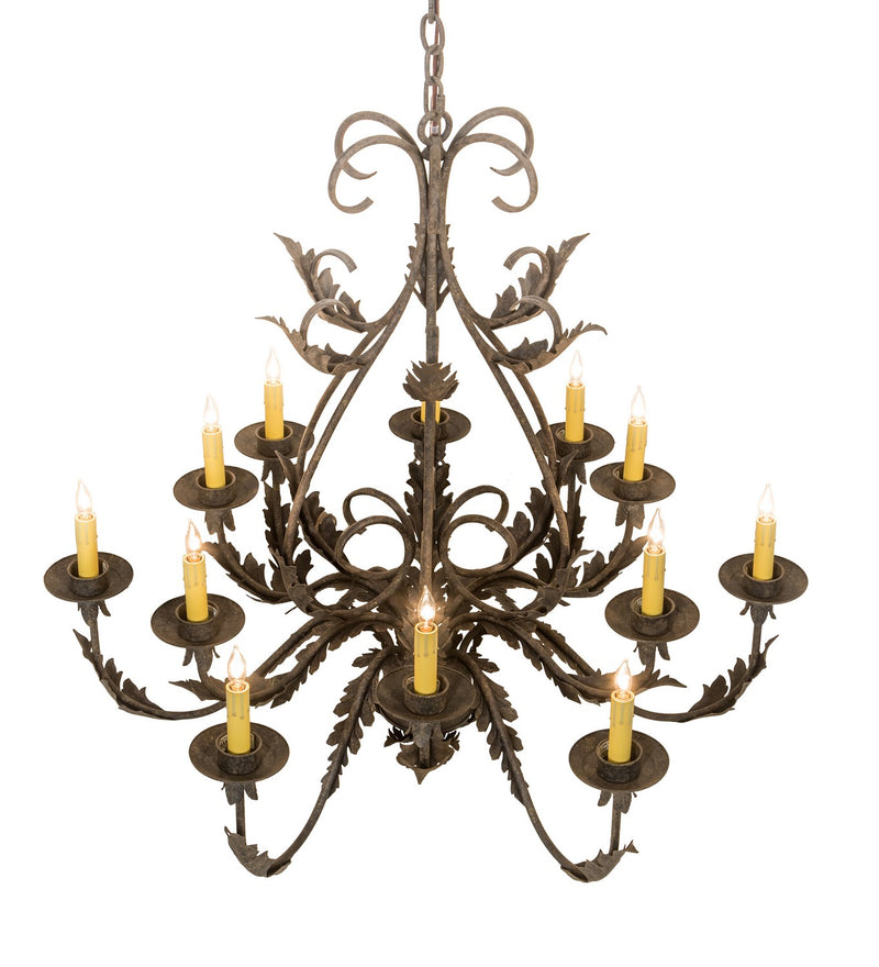 Meyda Tiffany 215406 12 Light Chandelier, Antiquity