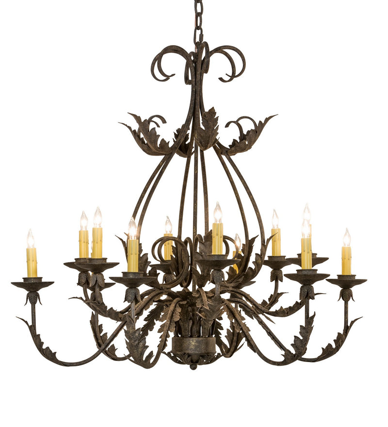 Meyda Tiffany 215406 12 Light Chandelier, Antiquity