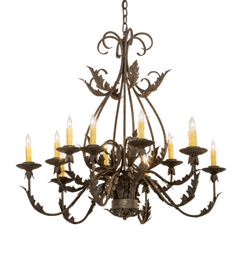Meyda Tiffany 215406 12 Light Chandelier, Antiquity