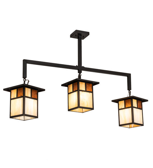 Meyda Tiffany 215712 Three Light Pendant, Craftsman Brown