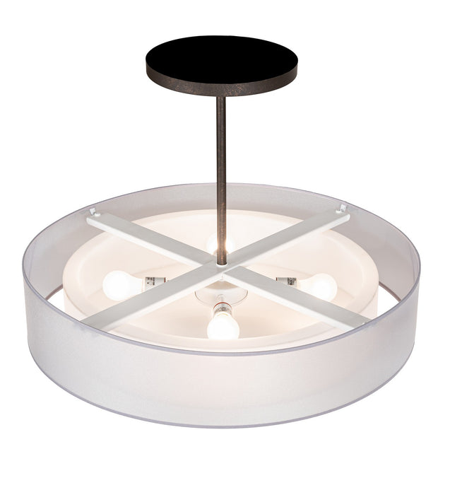 Meyda Tiffany 216022 Four Light Pendant, Gilded Tobacco
