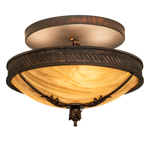 Meyda Tiffany 216090 Three Light Semi-Flushmount, Rokusho