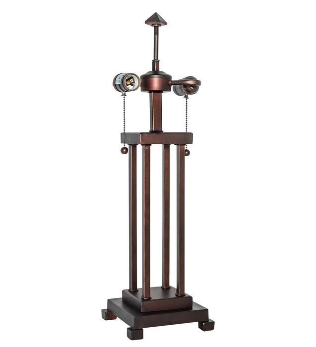 Meyda Tiffany 21617 Two Light Table Base Hardware, Mahogany Bronze