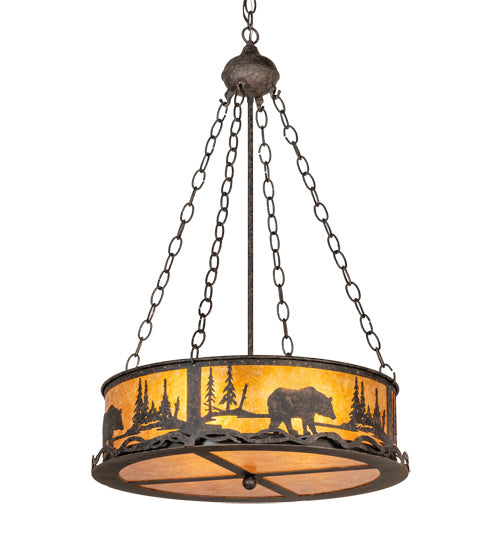 Meyda Tiffany 216212 Four Light Pendant, Coffee Bean