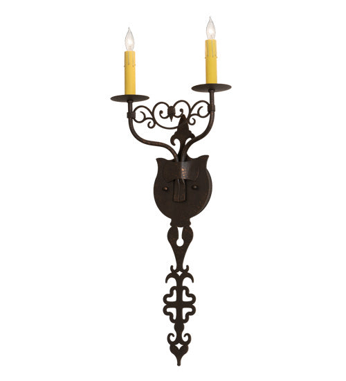 Meyda Tiffany 216338 Two Light Wall Sconce, Gilded Tobacco