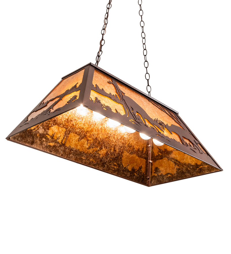Meyda Tiffany 216481 Six Light Pendant, Distressed Rust