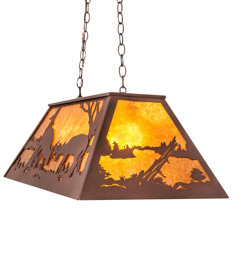 Meyda Tiffany 216481 Six Light Pendant, Distressed Rust