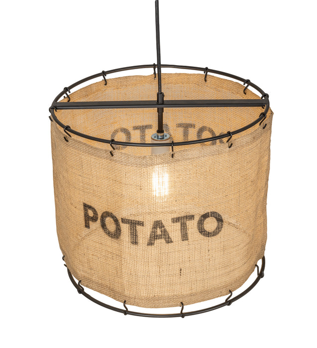 Meyda Tiffany 216780 One Light Pendant, Solar Black