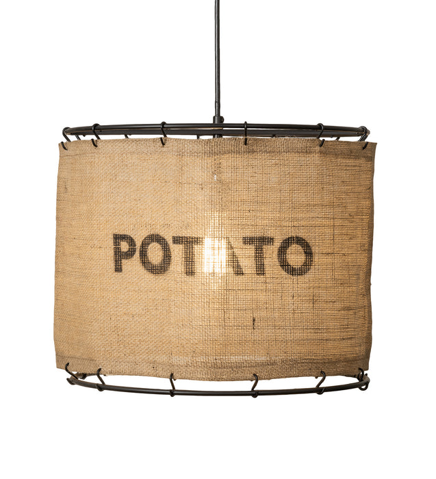 Meyda Tiffany 216780 One Light Pendant, Solar Black