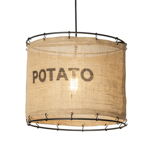 Meyda Tiffany 216780 One Light Pendant, Solar Black