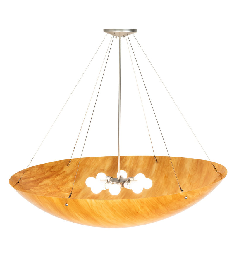 Meyda Tiffany 216810 Eight Light Pendant, Brushed Nickel Powder Coat