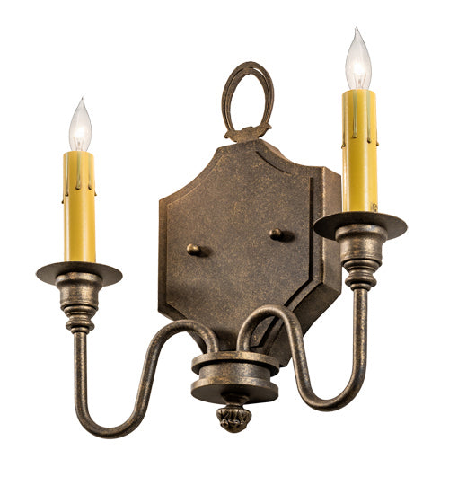 Meyda Tiffany 216937 Two Light Wall Sconce, Dark Smoke