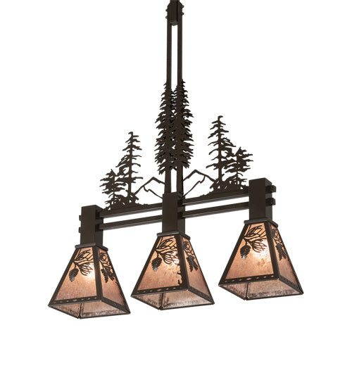 Meyda Tiffany 217007 Three Light Island Pendant, Timeless Bronze