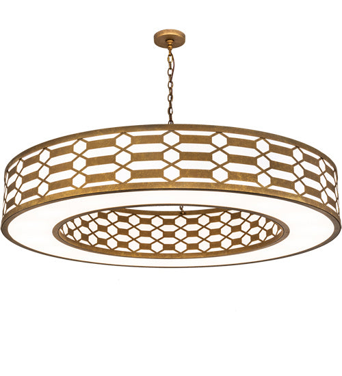Meyda Tiffany 217249 16 Light Pendant, Burnished Gold Leaf