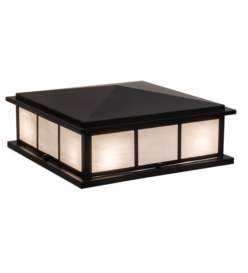 Meyda Tiffany 217558 Four Light Pier Mount, Satin Black Wrought Iron