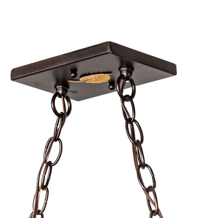 Meyda Tiffany 217916 Six Light Pendant, Mahogany Bronze