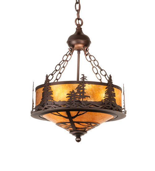Meyda Tiffany 217918 Six Light Pendant, Mahogany Bronze