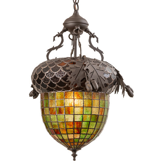 Meyda Tiffany 217981 One Light Pendant, Oil Rubbed Bronze