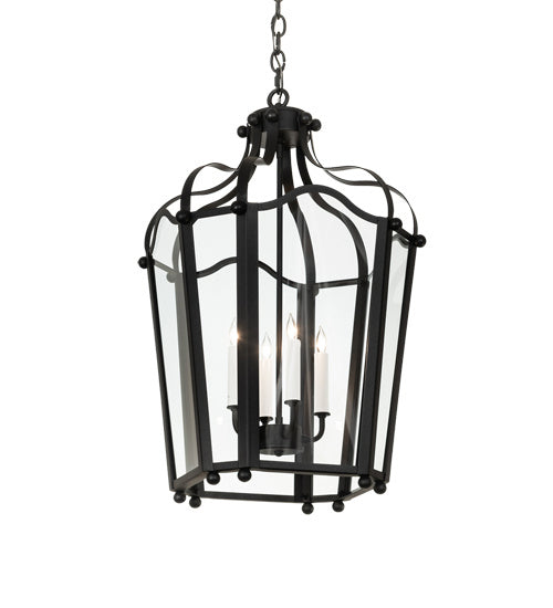 Meyda Tiffany 218160 Four Light Pendant, Textured Black