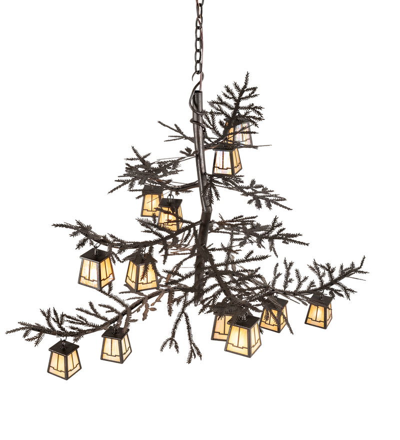 Meyda Tiffany 218578 12 Light Chandelier, Copper Rust