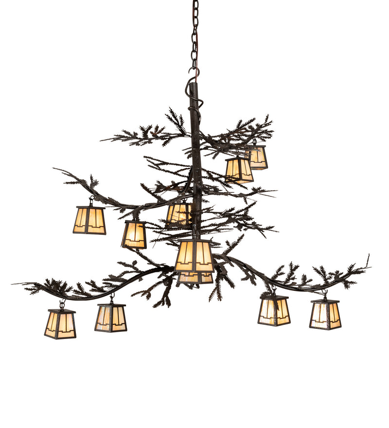 Meyda Tiffany 218578 12 Light Chandelier, Copper Rust