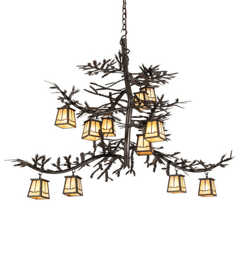 Meyda Tiffany 218578 12 Light Chandelier, Copper Rust