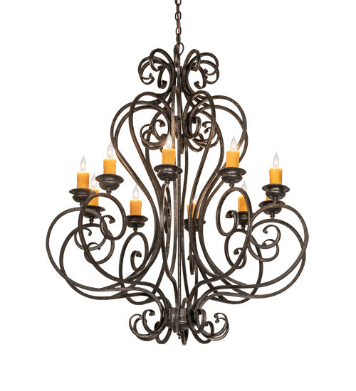 Meyda Tiffany 218590 Ten Light Chandelier, Golden Bronze