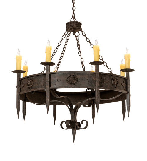 Meyda Tiffany 218662 Eight Light Chandelier, Coffee Bean