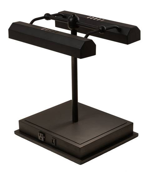 Meyda Tiffany 218706 Two Light Library Lamp, Oil Rubbed Bronze