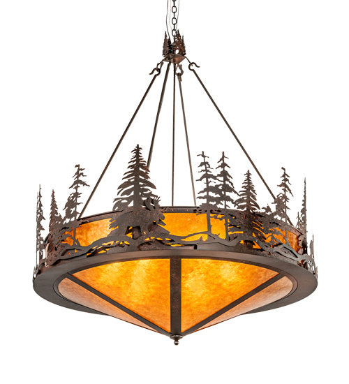 Meyda Tiffany 219064 Six Light Pendant, Rustic Nail