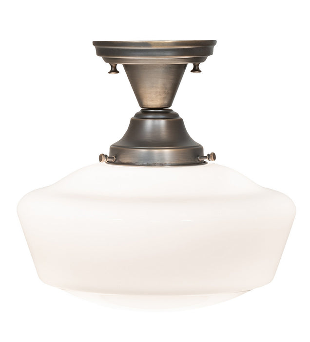Meyda Tiffany 219153 One Light Semi-Flushmount, Antique Brass