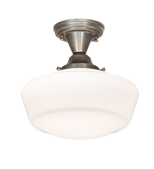 Meyda Tiffany 219153 One Light Semi-Flushmount, Antique Brass