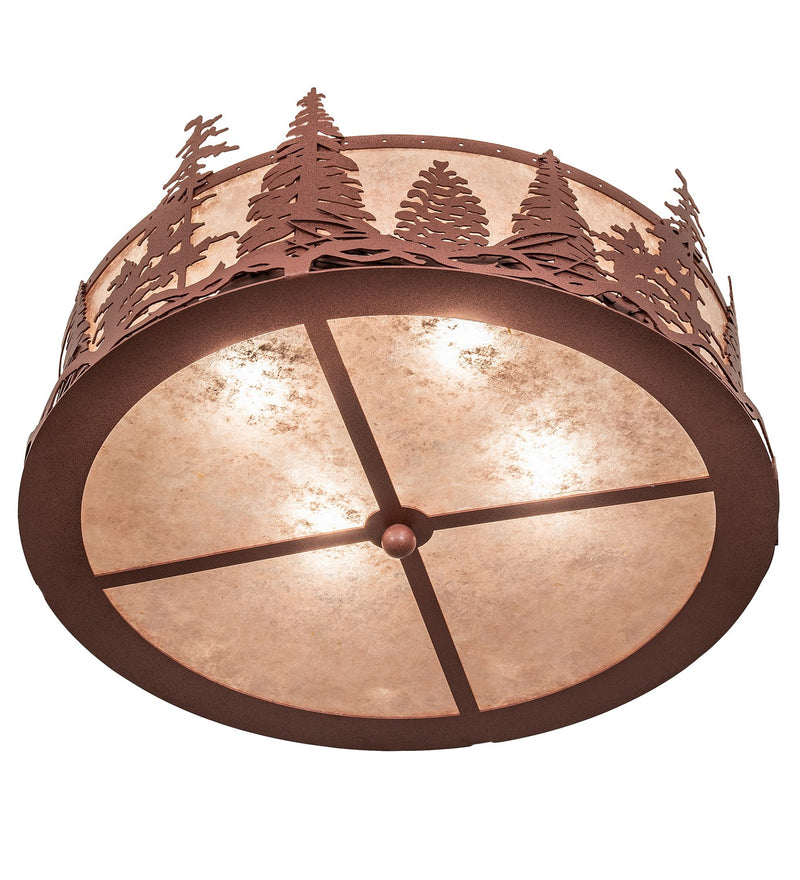 Meyda Tiffany 219183 Four Light Flushmount, Rust
