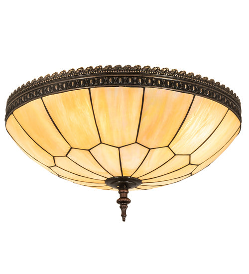 Meyda Tiffany 219230 Four Light Flushmount, Craftsman Brown & Mahogany Bronze