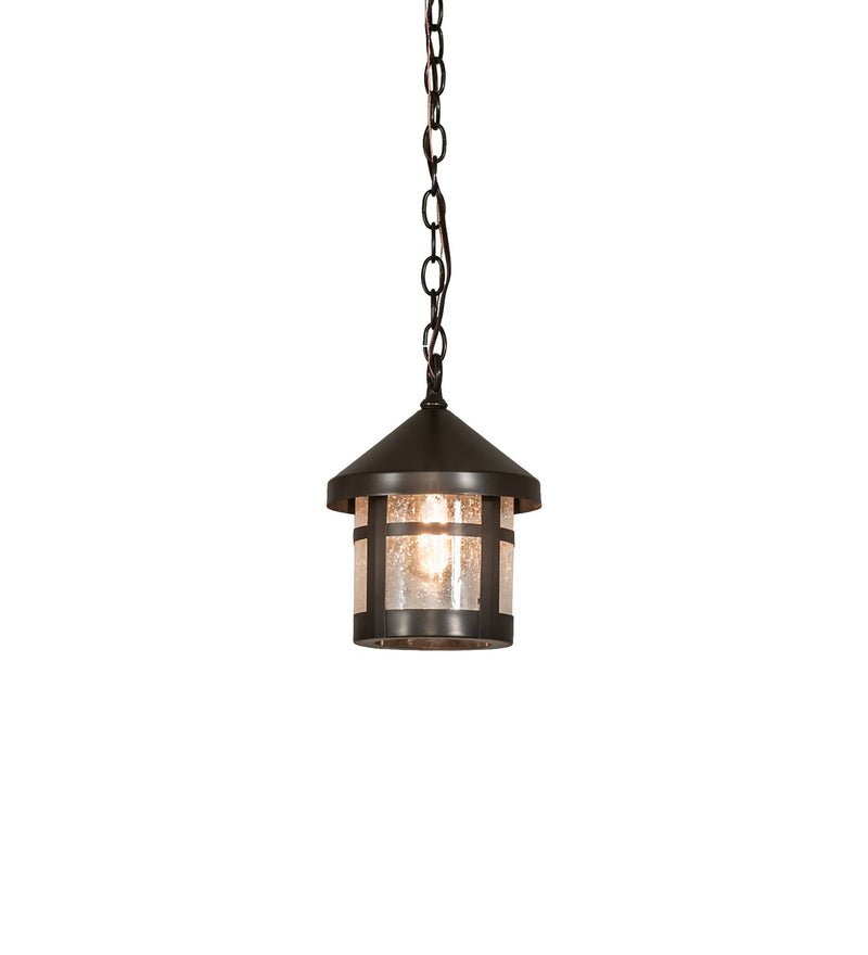 Meyda Tiffany 219362 One Light Pendant, Black On Brass