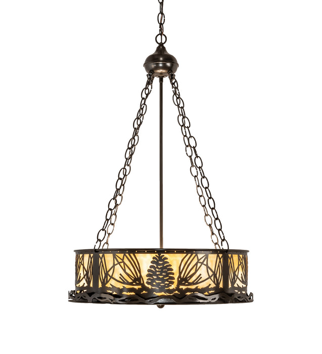 Meyda Tiffany 219545 Four Light Pendant, Timeless Bronze