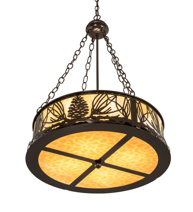 Meyda Tiffany 219545 Four Light Pendant, Timeless Bronze