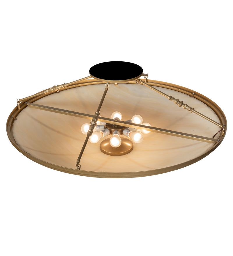 Meyda Tiffany 219646 Eight Light Semi-Flushmount, Gold Metallic