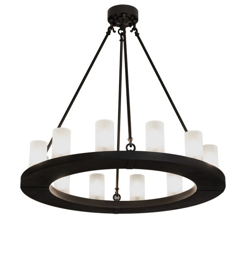 Meyda Tiffany 219660 12 Light Chandelier, Wrought Iron