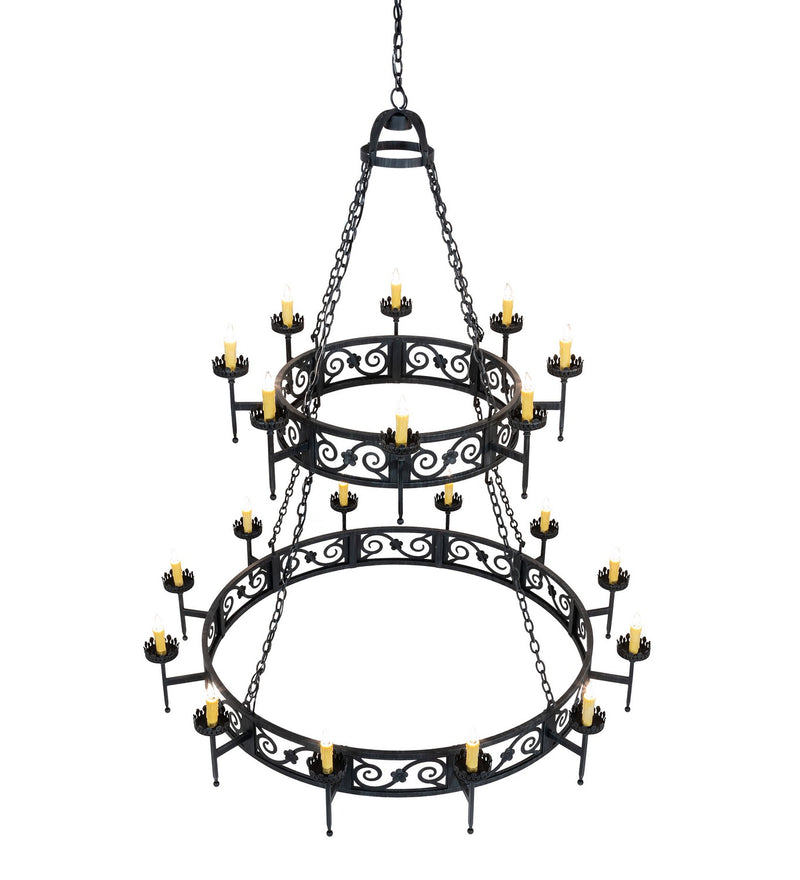 Meyda Tiffany 219839 20 Light Chandelier, Antique Iron Gate