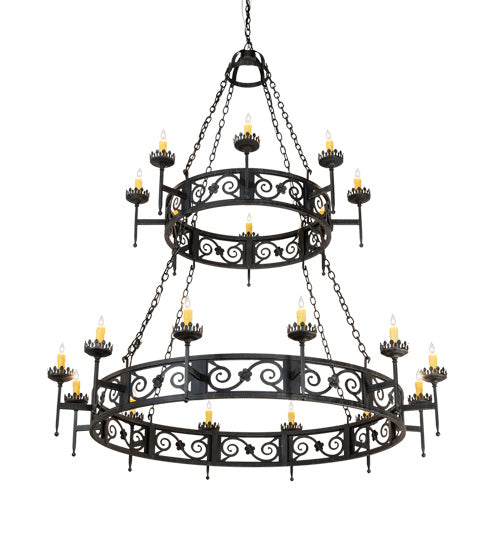 Meyda Tiffany 219839 20 Light Chandelier, Antique Iron Gate