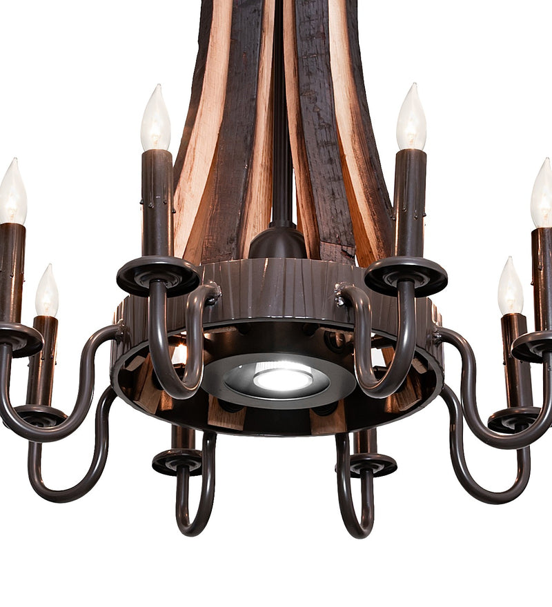 Meyda Tiffany 219855 Nine Light Chandelier, Timeless Bronze