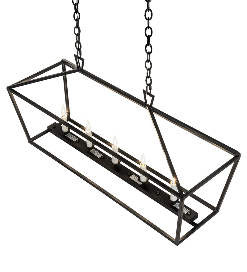 Meyda Tiffany 219935 Five Light Pendant, Flat Black