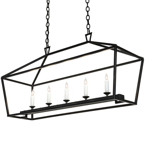 Meyda Tiffany 219935 Five Light Pendant, Flat Black