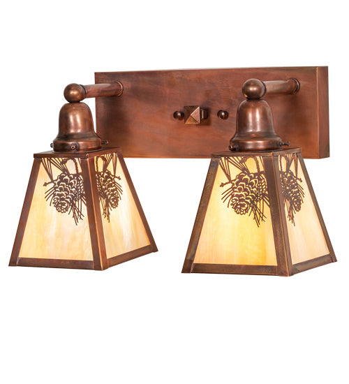 Meyda Tiffany 219956 Two Light Vanity, Vintage Copper