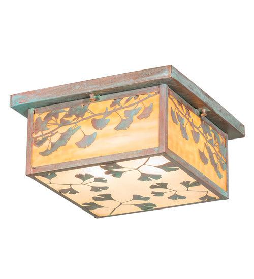 Meyda Tiffany 220113 Two Light Flushmount, Verdigris